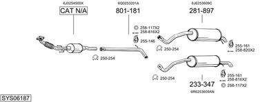 SISTEM DE ESAPAMENT BOSAL SYS06187