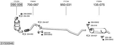 Układ wydechowy BOSAL SYS00946