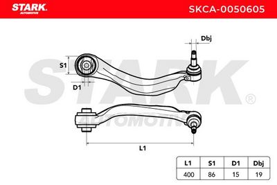 носач, окачване на колелата STARK SKCA-0050605
