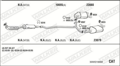 SISTEM DE ESAPAMENT WALKER MAK016682