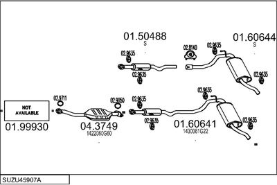 SISTEM DE ESAPAMENT MTS SUZU45907A004771