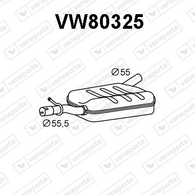 Предглушитель выхлопных газов VENEPORTE VW80325 для AUDI Q3