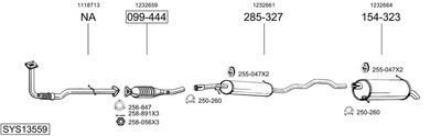 Изпускателна система BOSAL SYS13559