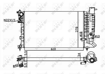 Radiator, engine cooling 50419