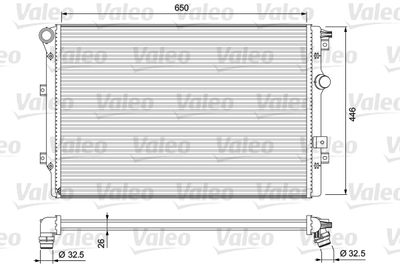 VALEO 701728 Радиатор охлаждения двигателя  для SEAT ALHAMBRA (Сеат Алхамбра)