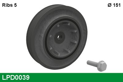 Koło pasowe, wał korbowy LUCAS LPD0039