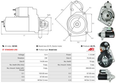 STARTER AS-PL S0185 4