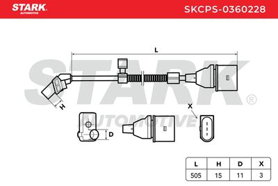 импулсен датчик, колянов вал STARK SKCPS-0360228