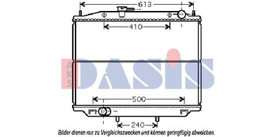 Радиатор, охлаждение двигателя AKS DASIS 070128N для NISSAN TERRANO