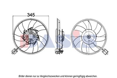 AKS-DASIS 158106N Вентилятор системи охолодження двигуна для CHEVROLET (Шевроле)