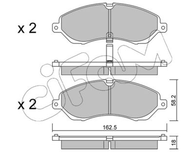 Комплект тормозных колодок, дисковый тормоз 822-1007-0