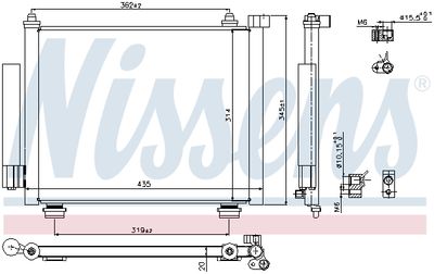 NISSENS 940315 Радиатор кондиционера  для OPEL AGILA (Опель Агила)