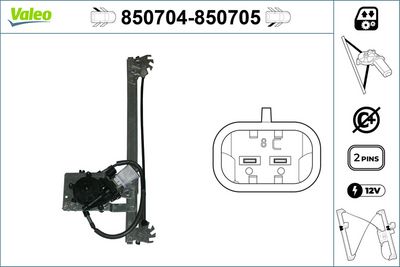 стъклоподемник VALEO 850705