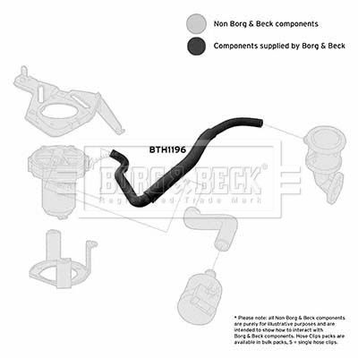 Charge Air Hose Borg & Beck BTH1196