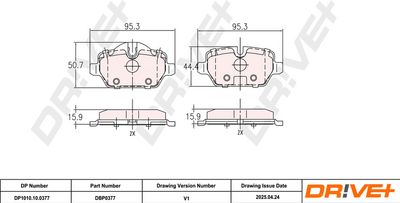 BREMSBELAGSATZ SCHEIBENBREMSE DR!VE+ DP1010100377 2