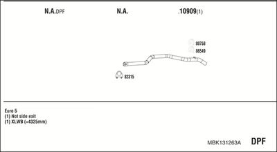 Układ wydechowy WALKER MBK131263A