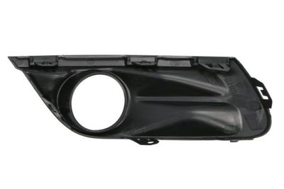 Voorbumper afdekking Voor Rechts (met mistlampgaten, zwart) past: RENAULT FLUENCE 01.13-12.15