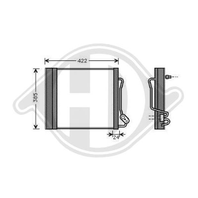 Конденсатор, кондиционер DIEDERICHS DCC1683 для SMART CABRIO