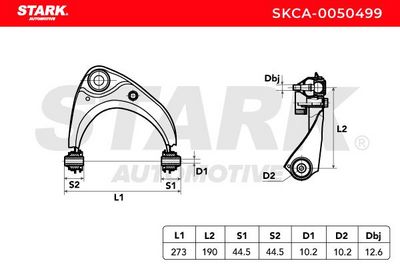 носач, окачване на колелата STARK SKCA-0050499
