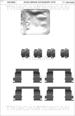 Комплектующие, колодки дискового тормоза TRISCAN 8105 241627 для OPEL GRANDLAND