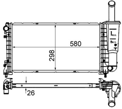 Radiateur - CR843000S - MAHLE