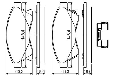 Brake Pad Set, disc brake 0 986 494 644