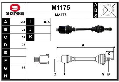ANTRIEBSWELLE SNRA M1175