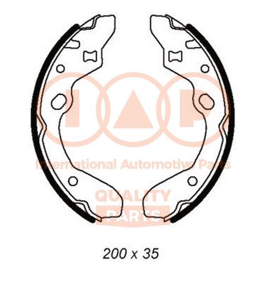 IAP QUALITY PARTS 705-11021 Ремкомплект барабанных колодок  для MAZDA 323 F V (BA) 1.5 16V