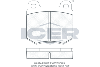 Комплект тормозных колодок, дисковый тормоз ICER 180130 для FORD CONSUL