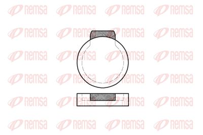 Комплект тормозных колодок, дисковый тормоз REMSA 0087.00 для CITROËN AXEL
