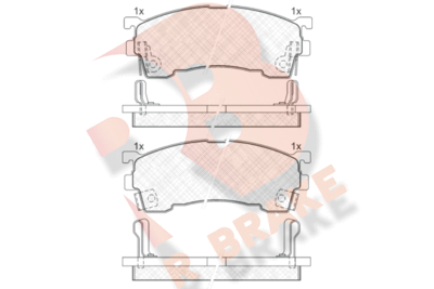 Комплект тормозных колодок, дисковый тормоз R BRAKE RB0971 для MAZDA XEDOS