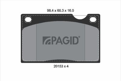 комплект спирачно феродо, дискови спирачки PAGID T5116N