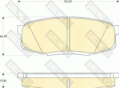 Комплект тормозных колодок, дисковый тормоз GIRLING 6134919 для LEXUS LX