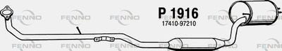Средний глушитель выхлопных газов FENNO P1916 для DAIHATSU MOVE