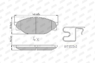 BREMSBELAGSATZ SCHEIBENBREMSE JURID 572378J 1