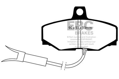 Комплект тормозных колодок, дисковый тормоз EBC Brakes DP757/2 для JAGUAR XJ