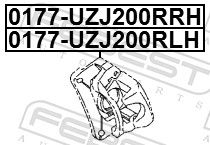 Brake Caliper 0177-UZJ200RLH