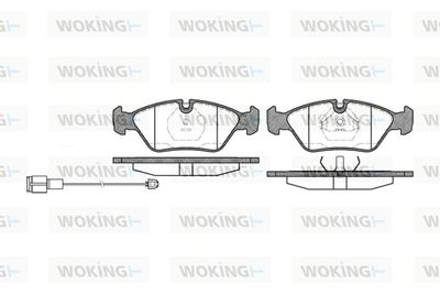 Комплект тормозных колодок, дисковый тормоз WOKING P0393.02 для MASERATI BITURBO
