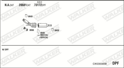 Układ wydechowy WALKER CIK030385B
