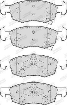 BREMSBELAGSATZ SCHEIBENBREMSE JURID 573672J 1