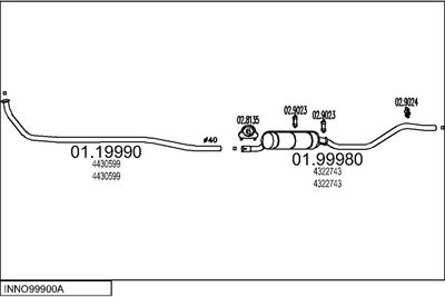 Układ wydechowy MTS INNO99900A016240