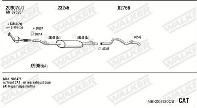 ABGASANLAGE WALKER MBK008730CB