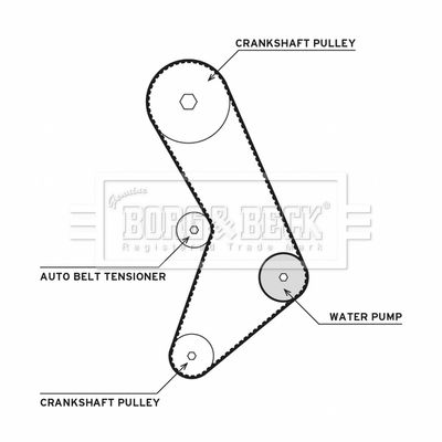 Water Pump & Timing Belt Kit Borg & Beck BTW1030