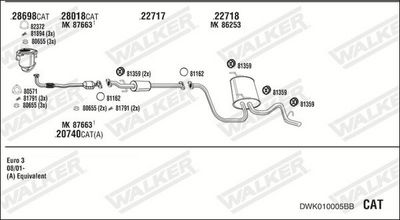 Изпускателна система WALKER DWK010005BB