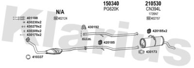 Układ wydechowy KLARIUS 180485E