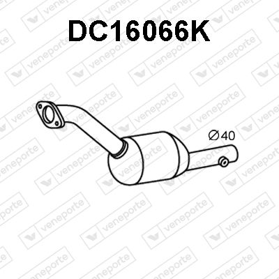 Катализатор VENEPORTE DC16066K для DACIA DUSTER