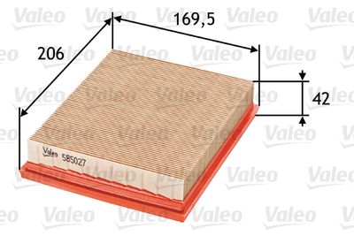 Filtr powietrza VALEO 585027 produkt