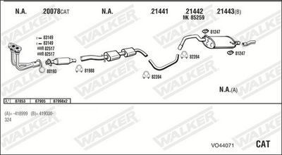 Изпускателна система WALKER VO44071