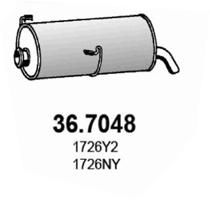 ASSO 36.7048 Глушитель выхлопных газов  для PEUGEOT 206 (Пежо 206)