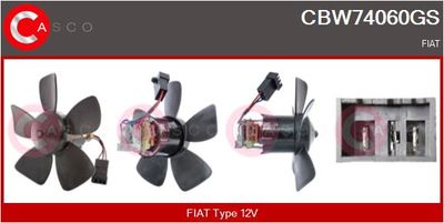 Вентилятор салона CASCO CBW74060GS для FIAT ELBA